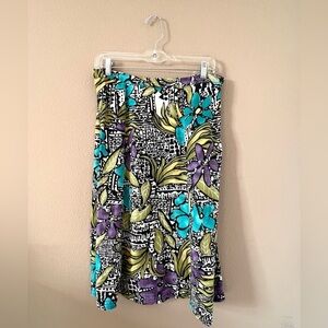 Vintage 70s Choices 100% Linen A Line Skirt